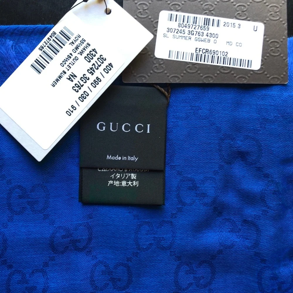Gucci GG cotton model scarf